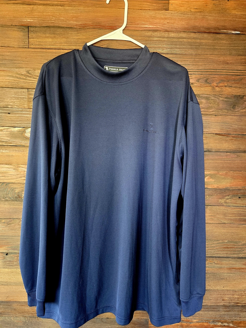 Pebble Beach Men's Long Sleeve Crewneck Shirt - Dark Navy